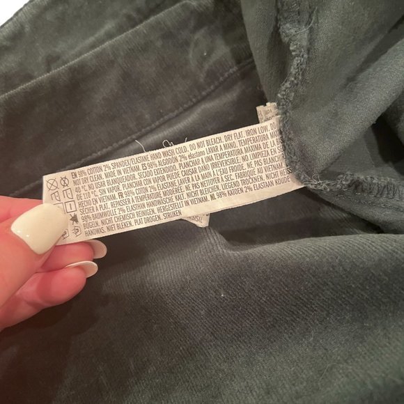 Women's Forever 21 Ring Zipper Front Hunter Green Corduroy Mini Skirt S - Picture 4 of 5